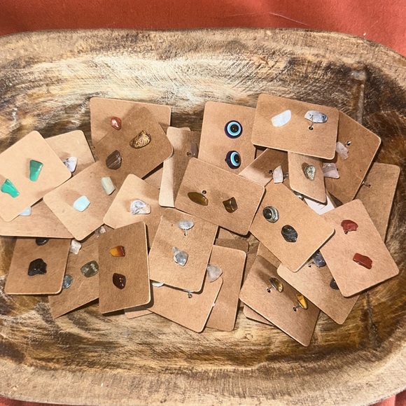 Jewelry - 3/$15 Assorted raw gemstone studs. 3/$15